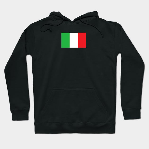 Italy Flag Green White and Red Hoodie by Orchyd